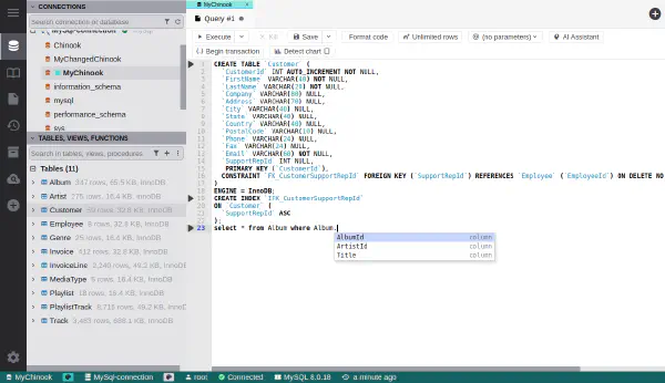 Query editor
