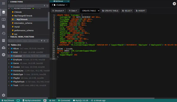 SQL preview