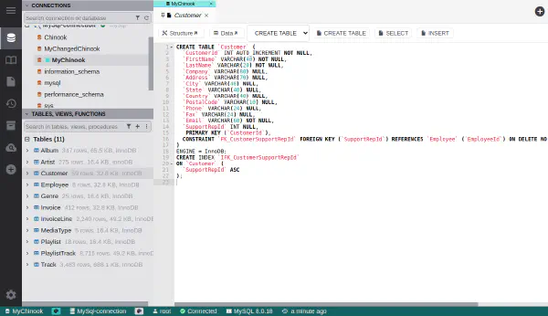 SQL preview